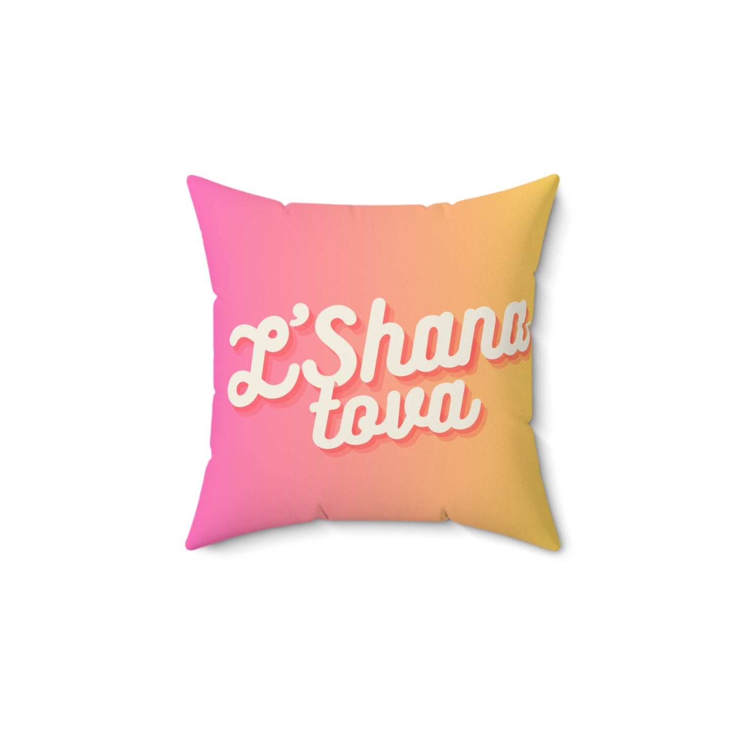 Rosh Hashanah Jewish Holiday Pillow, 14” x 14” throw pillow featuring Jewish New Year symbols. A blend of festive decor and comfort, perfect for post-dinner naps or family gatherings. Machine washable pillow cover, easy to care for and a cozy addition to your home.