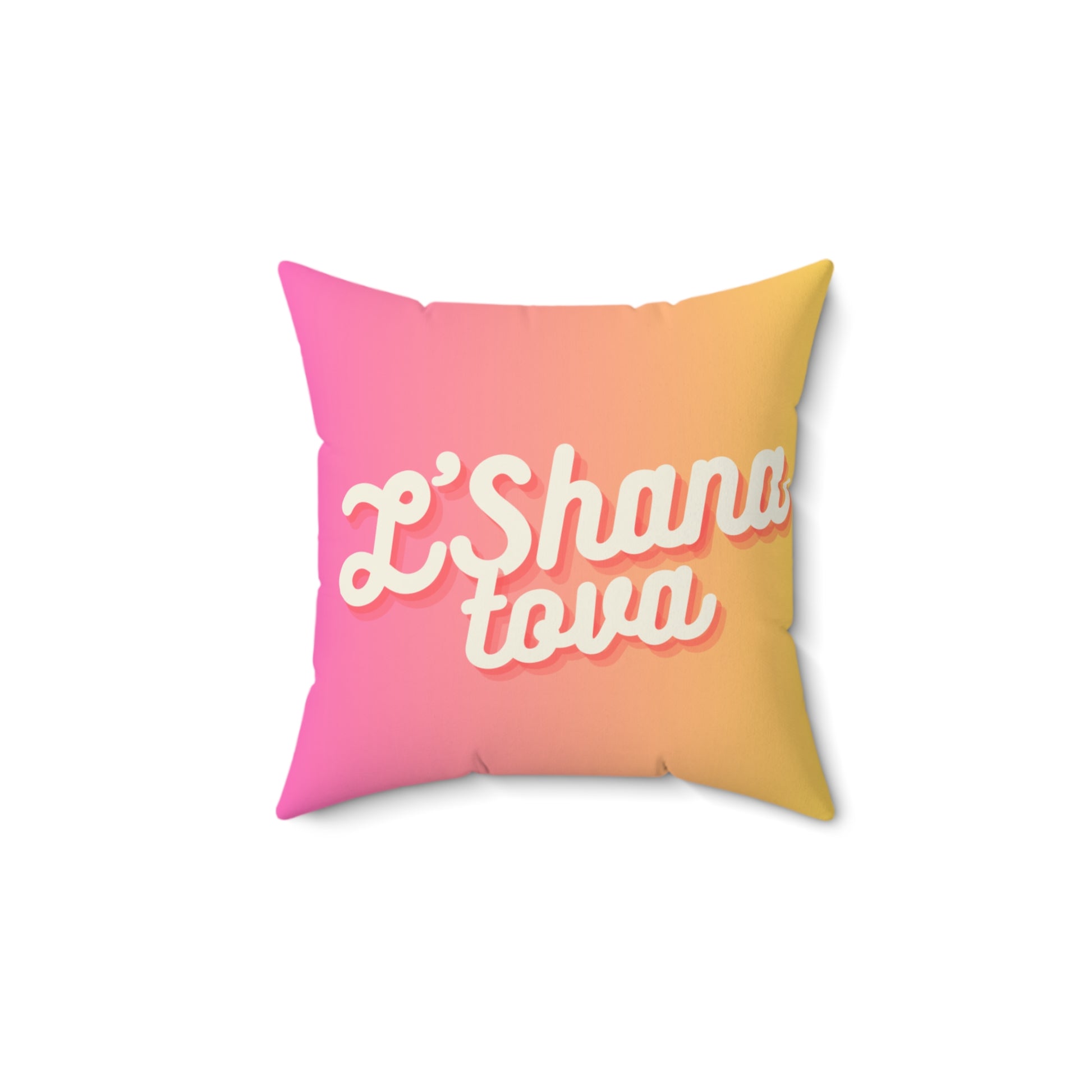 Rosh Hashanah Jewish Holiday Pillow, 14” x 14” throw pillow featuring Jewish New Year symbols. A blend of festive decor and comfort, perfect for post-dinner naps or family gatherings. Machine washable pillow cover, easy to care for and a cozy addition to your home.