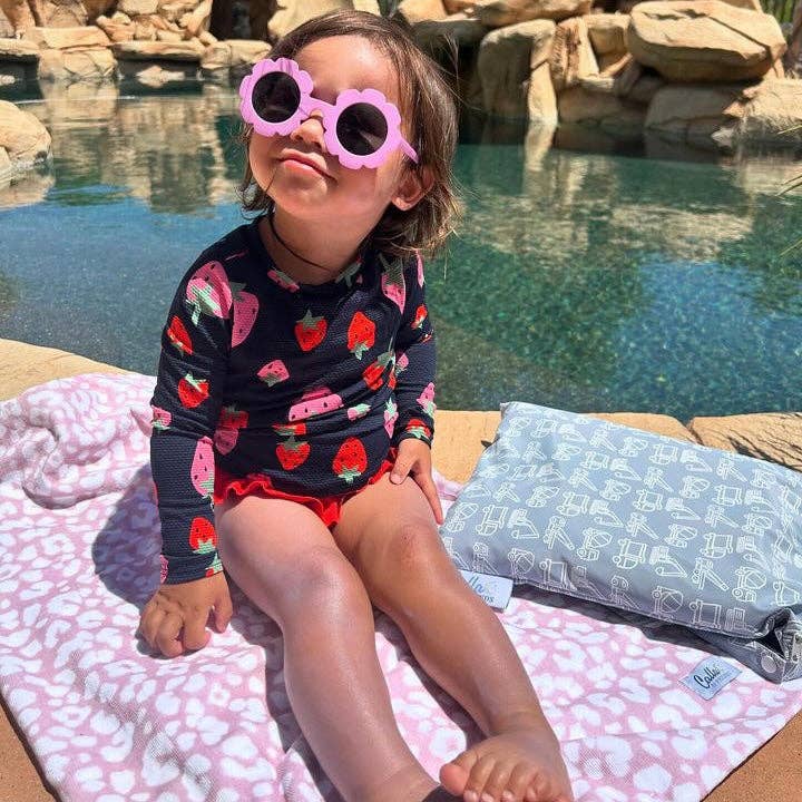"Wild at Heart" 👆 Kenzie Petal Pink Leopard Beach Towel by Calla & Friends