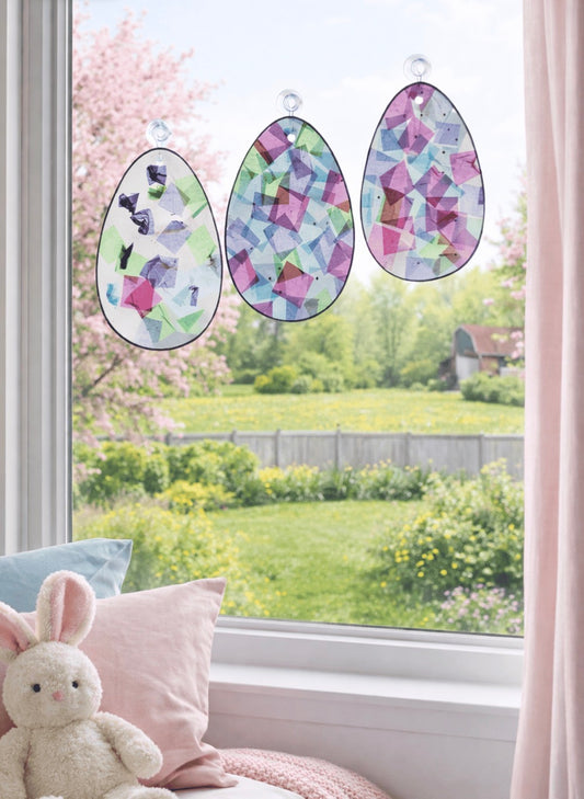 “Eggstra Bright Suncatchers” 🥚🌈 Easy Easter Classroom Craft Kit by Chief Gifting Officers