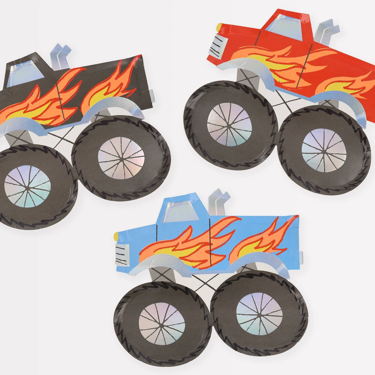 "Big Wheels" 🚛 Monster Truck Paper Plates by Meri Meri