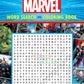 Marvel Comics word search and coloring book cover