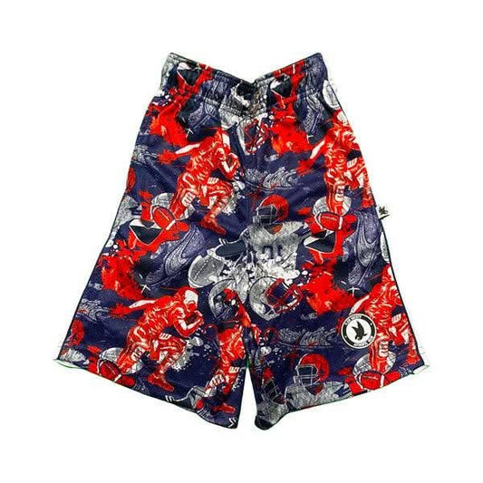 “Fourth & Forever” 🏈 Boys Game Day Football Print Athletic Shorts by Flow Society