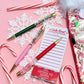 “Dear Santa, Define Good” ✏️ Holiday Confetti Pen Set by Packed Party