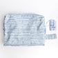 "Everything Wet" 💦 Brush Stripes Blue Wet Bag by Calla & Friends