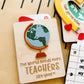 "Around the World Best" 🌍 Globe Teacher Gift Card Holder by Goldie Letter Company