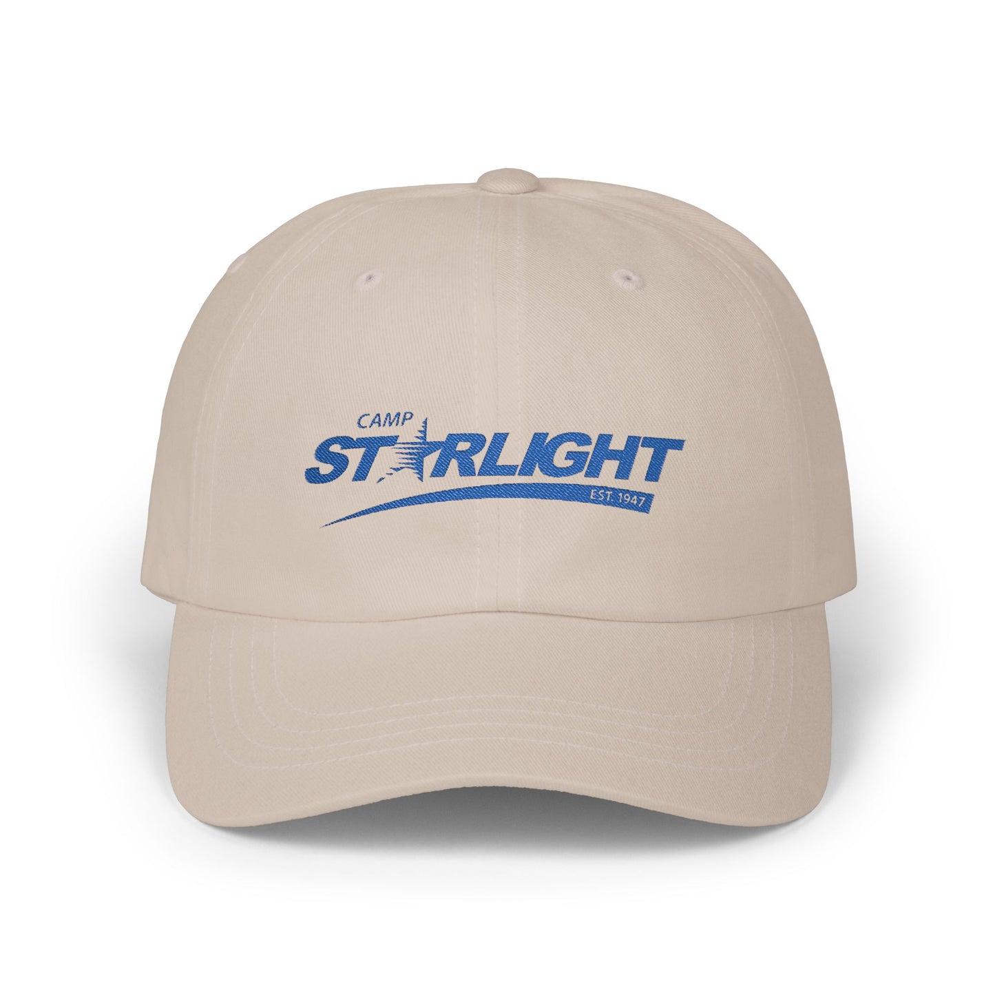 Camp Starlight Embroidered Dad Cap – Vintage Blue Logo Baseball Hat