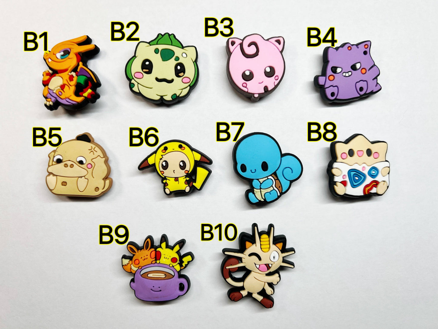 "Gotta Charm 'Em All" 🎮 Pokémon Croc Charm Set (20-Pack) by JuliesDecal