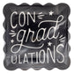 “ConGRADulations!” 🎓 Bold Graduation Dinner Plates by My Mind’s Eye