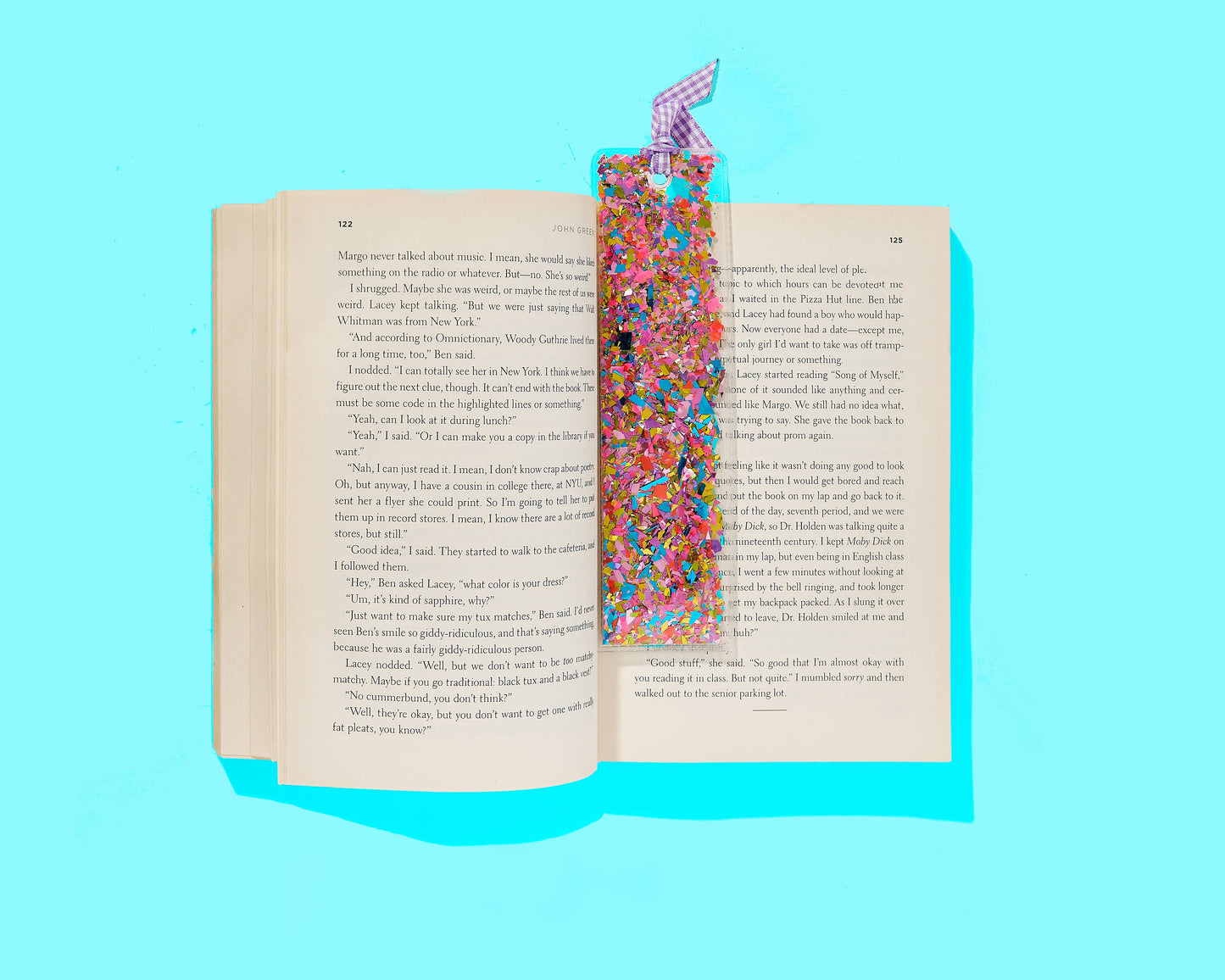 “Page Turner” 🎉 Happy Confetti & Gingham Ribbon Bookmark by Taylor Elliott Designs