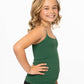 Girls dark emerald camisole spaghetti strap top