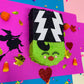 Bride of Frankenstein Decoration, Perfect for Halloween Indoor Decor or Party Favors, Measures 5 inches Tall, 3 inches Long, and 1.5 Inches Wide, Pair with Frankenstein Mini Piñata.