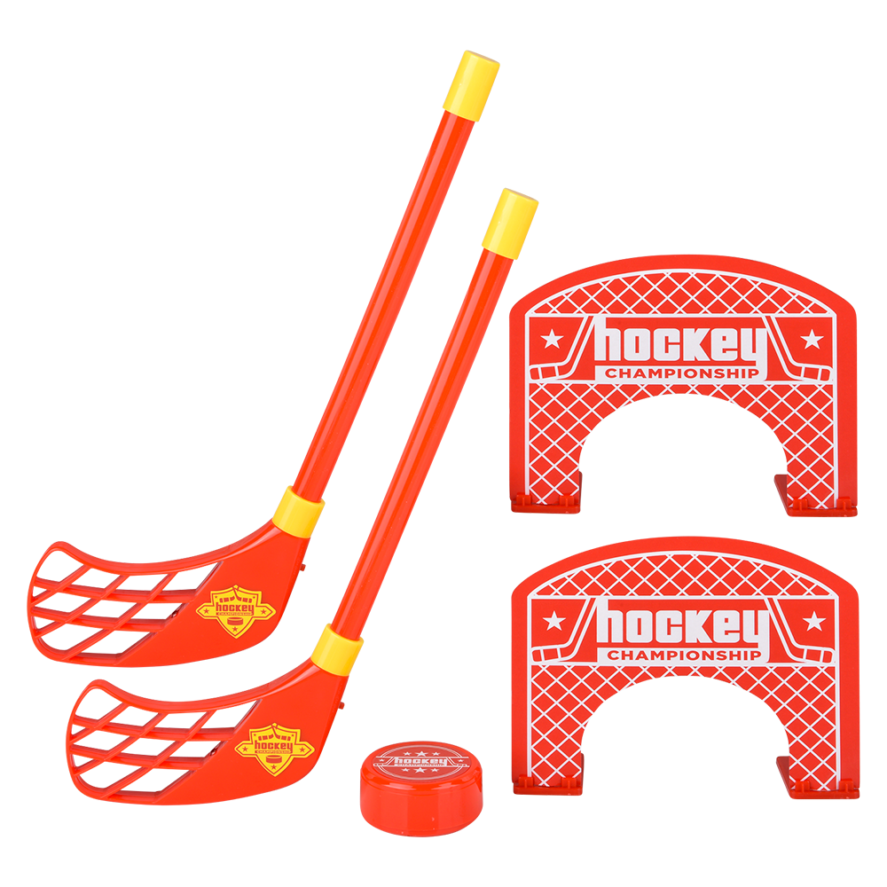 Glow sticks, light-up roller puck, and mini goals