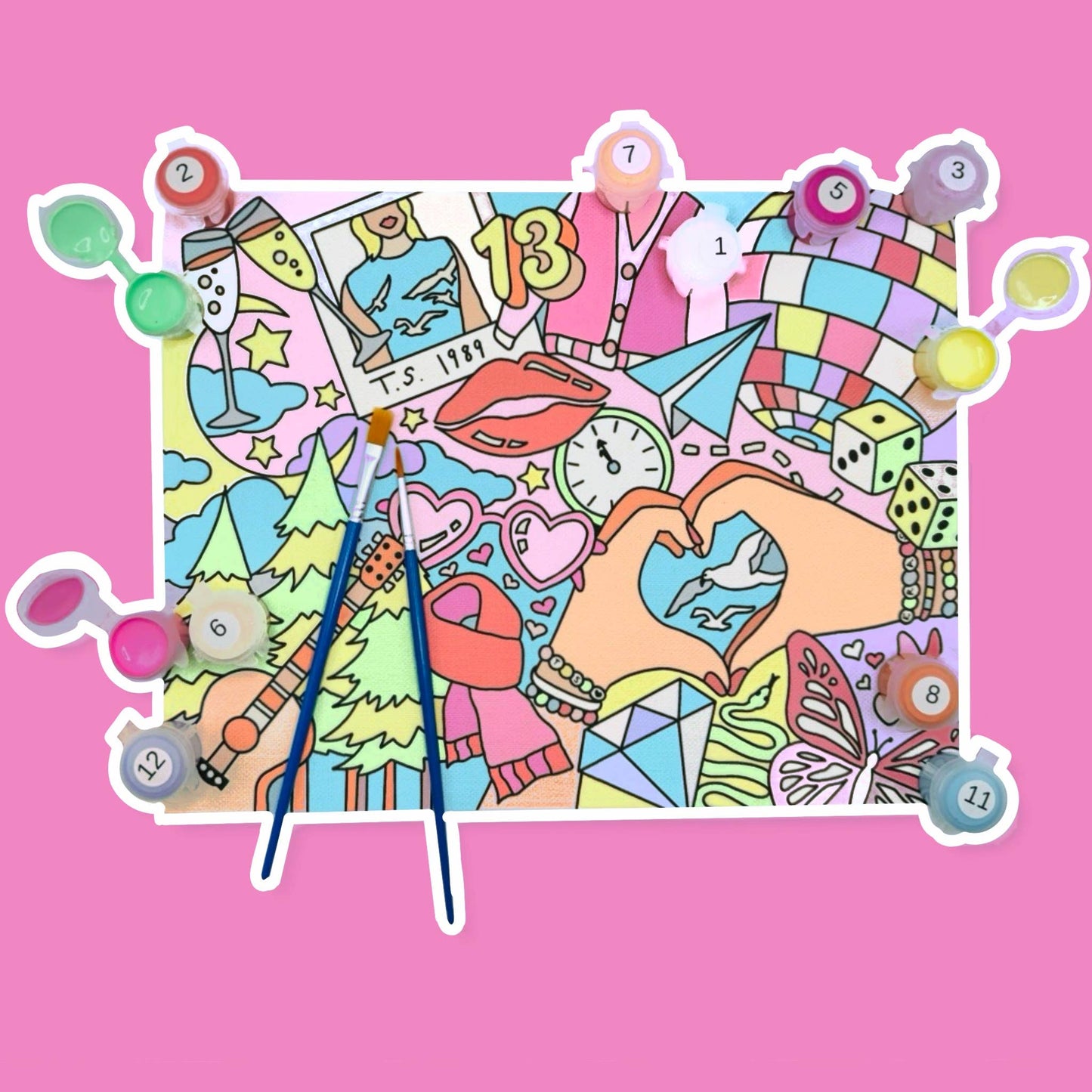 T-Swift paint by number kit 8.5x11 craft set