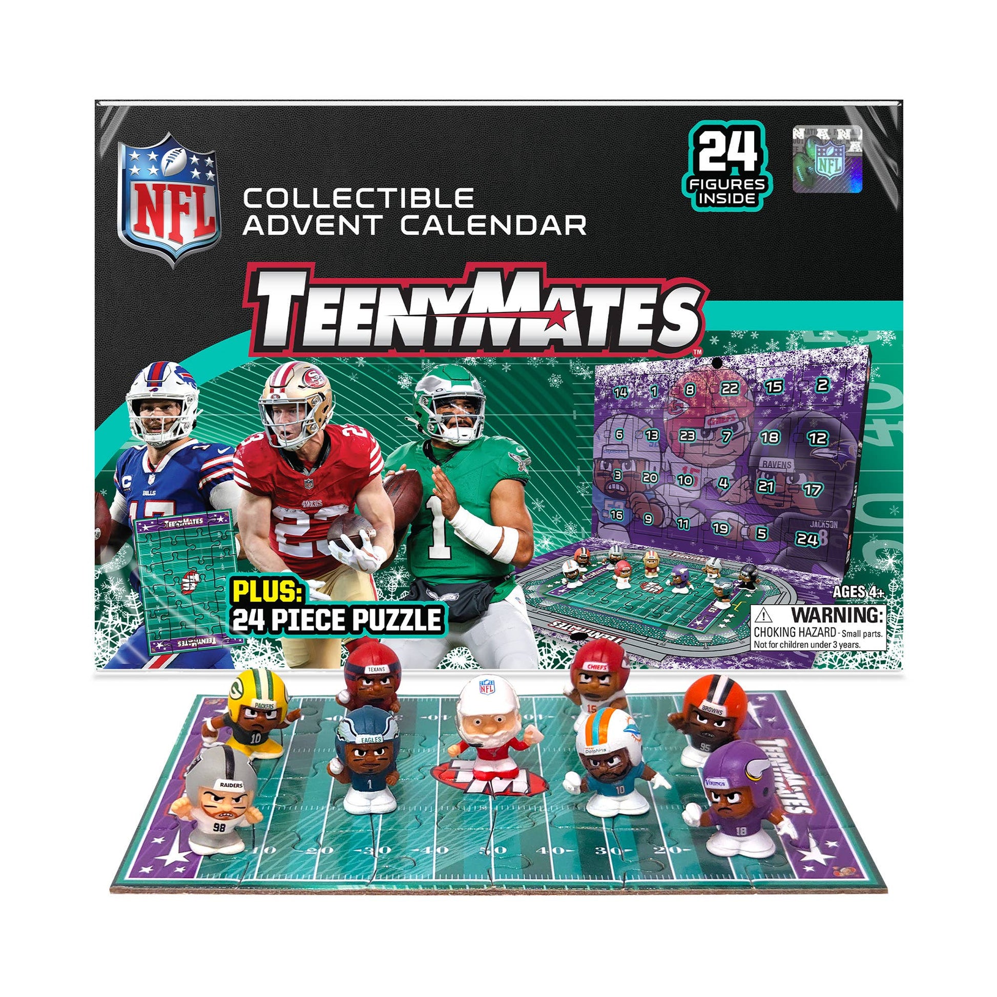 TeenyMates NFL Holiday Advent Calendar with 23 figures