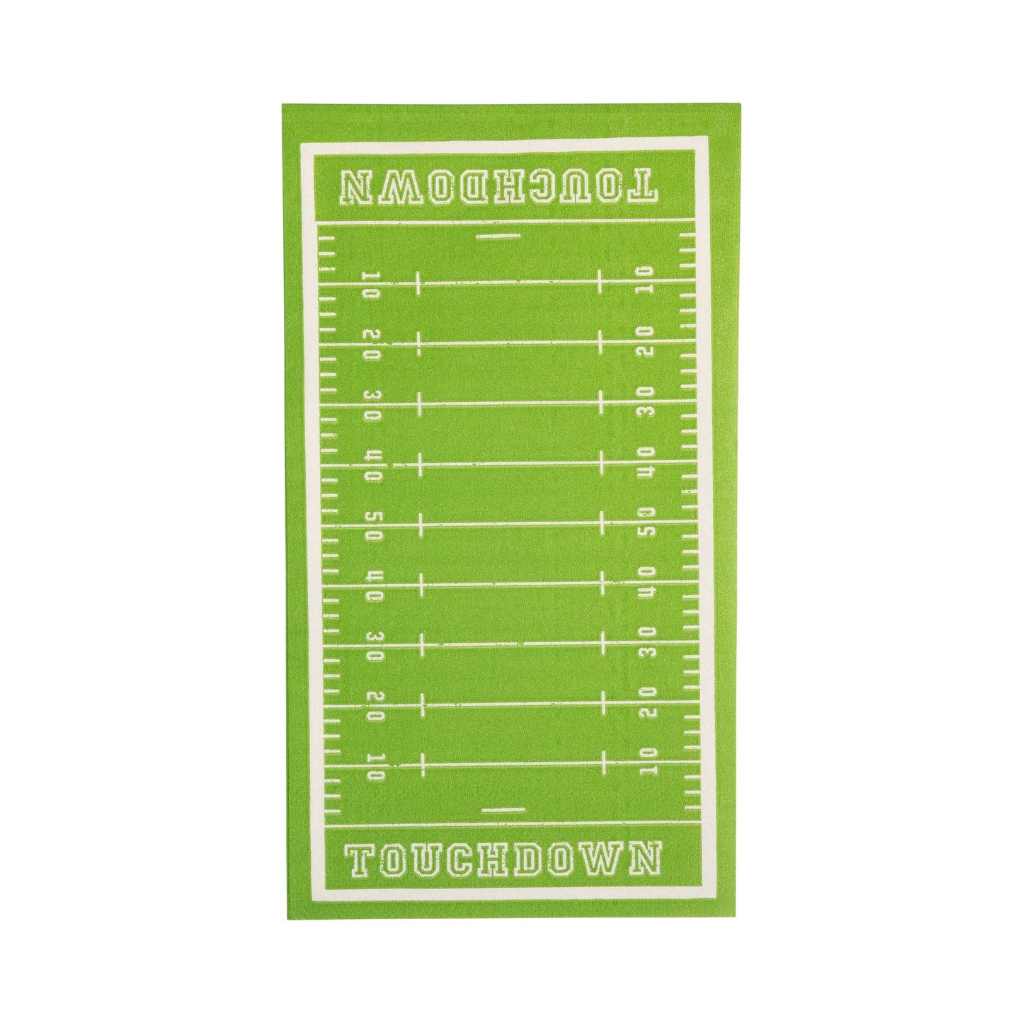 Football field dinner napkin for game day