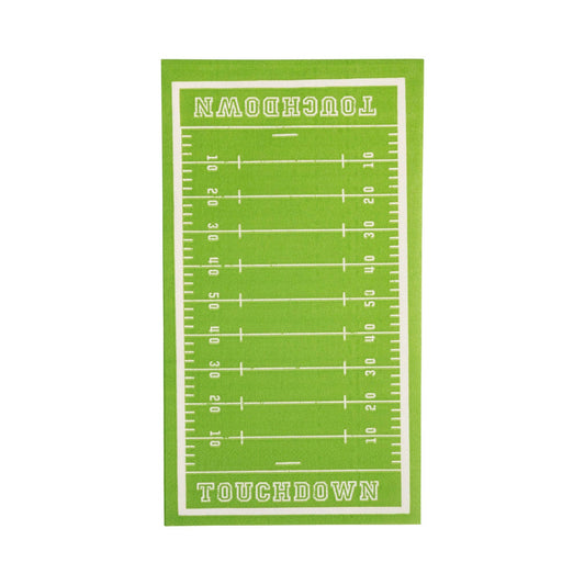 Football field dinner napkin for game day