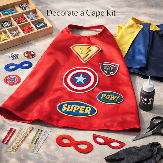 “Hero in the Making” 🦸‍♂️ DIY Superhero Cape Craft Kit