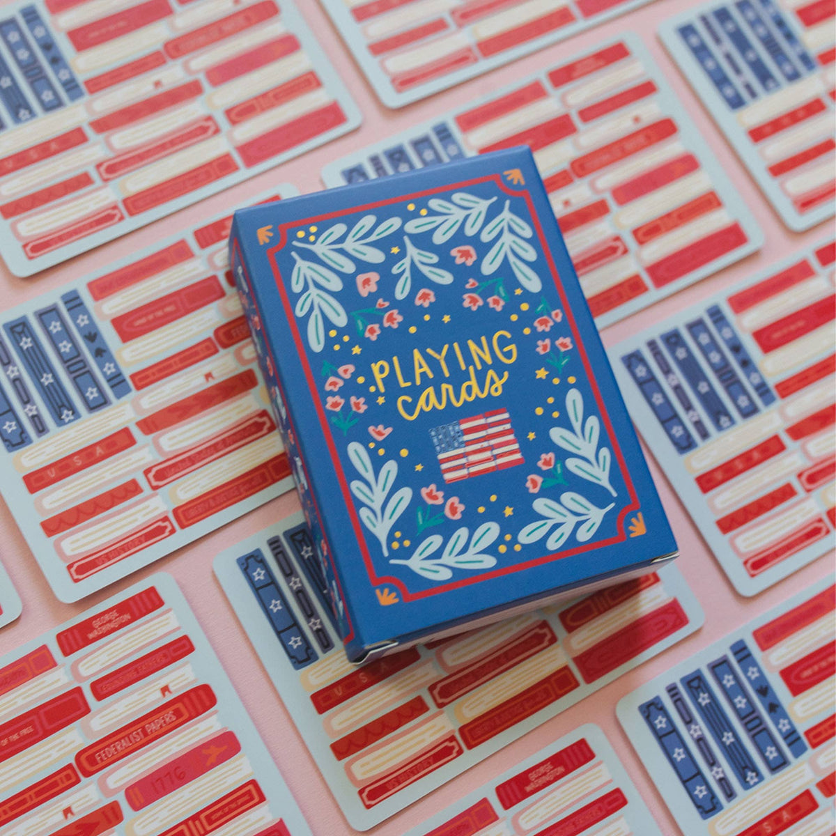 "Deal Me In" 🃏 American Flag Playing Cards Deck by Pippi Post