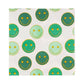 Set of 18 St. Patrick’s Day cocktail napkins – 5"x5" with gold foil smiling shamrocks, festive & fun!