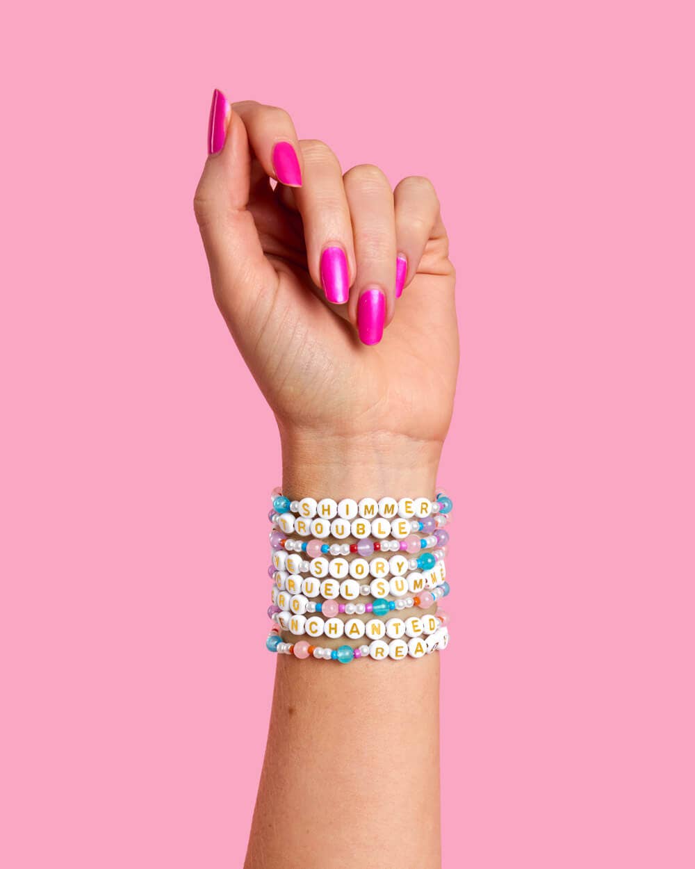 Faux pearl and letter bead Swiftie bracelets