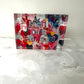 4x6 Crystal Acrylic Block – "Family Over Everything" sentimental home decor for shelf or nightstand.