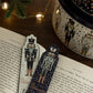 Nutcracker-themed faux leather bookmark for book lovers