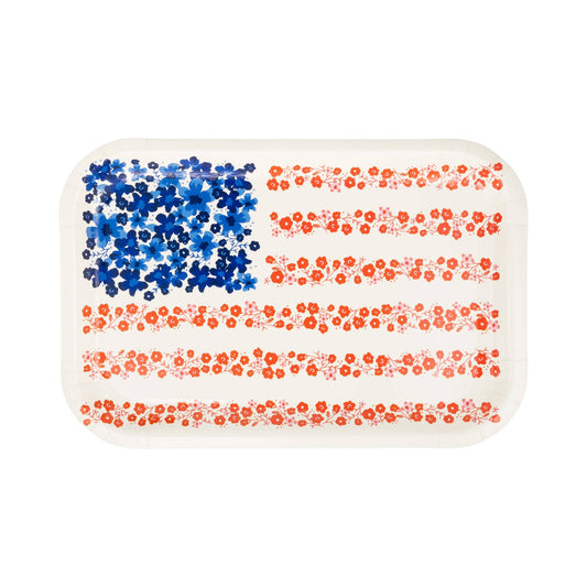 “Petal to the Metal” 🌸 Floral Flag Plate (8 ct) by My Mind’s Eye