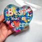 Crystal #1 Teacher paperweight 4.2”x4”, sturdy and stylish gift for educators & mentors.