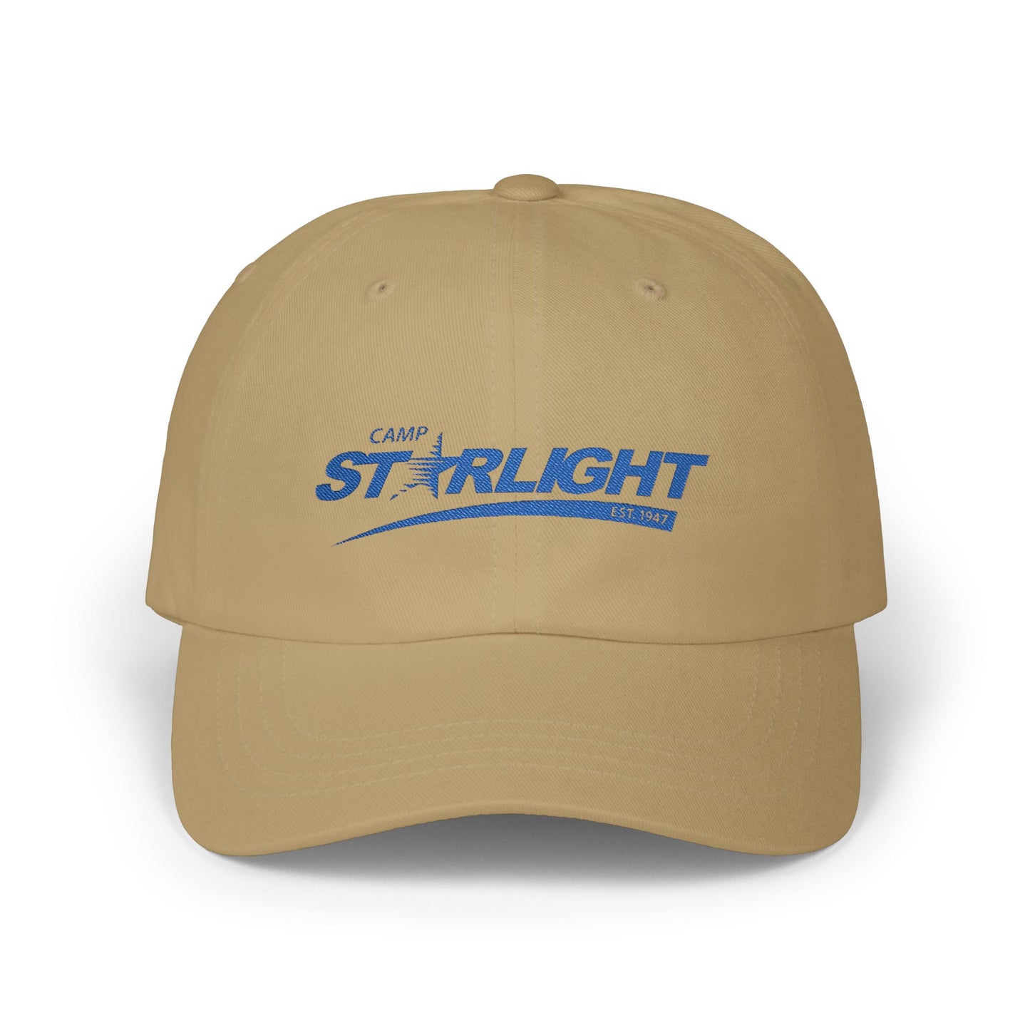Camp Starlight Embroidered Dad Cap – Vintage Blue Logo Baseball Hat