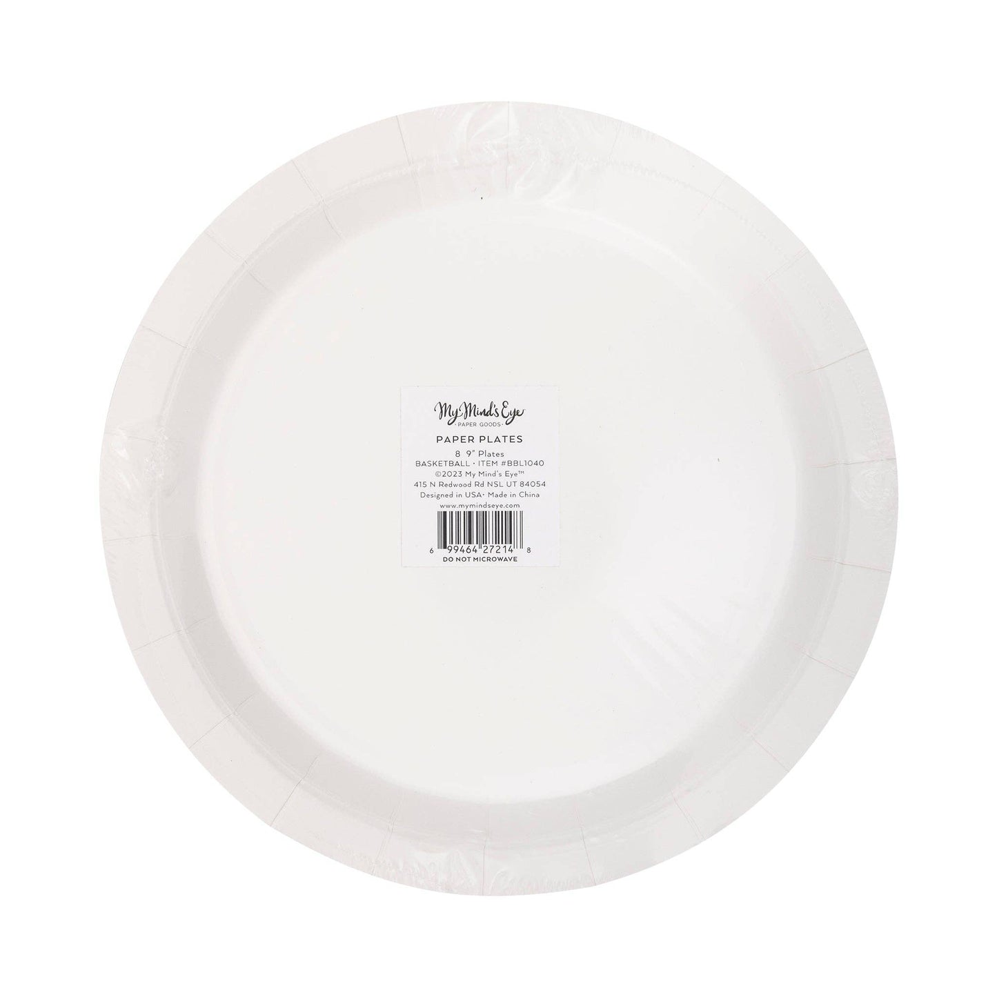 “Bball” 🏀 9" Basketball Paper Plate (Set of 8)