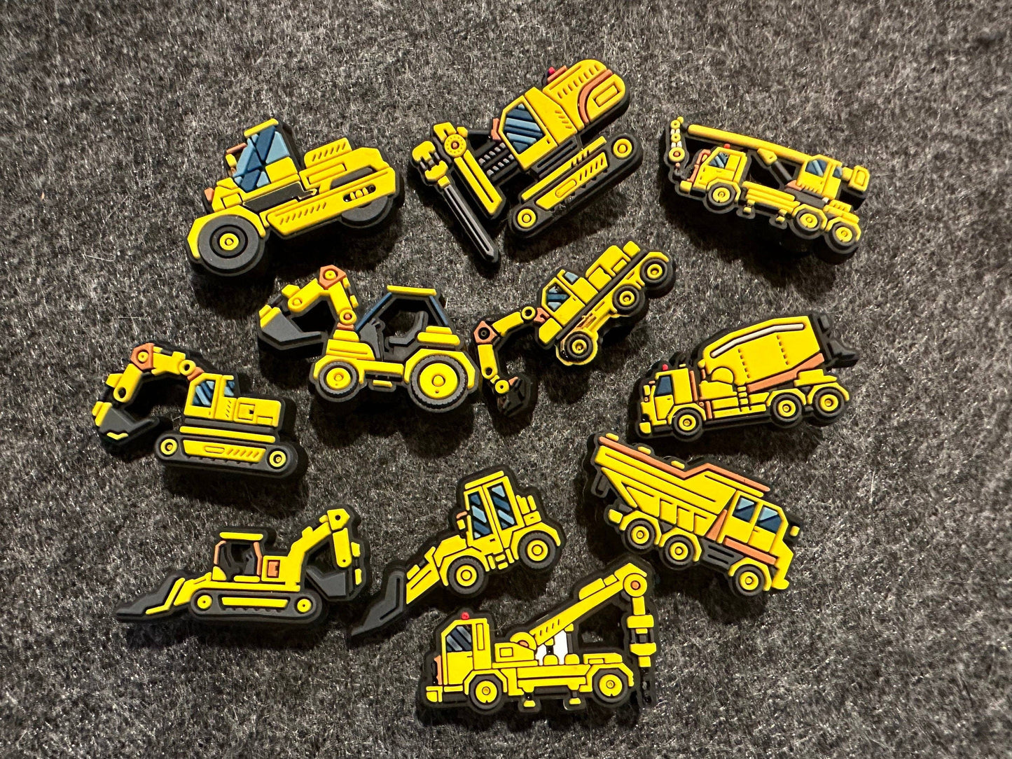"Dig This" 🚜 Construction Vehicle Croc Charm Set (19-Pack) by JuliesDecal