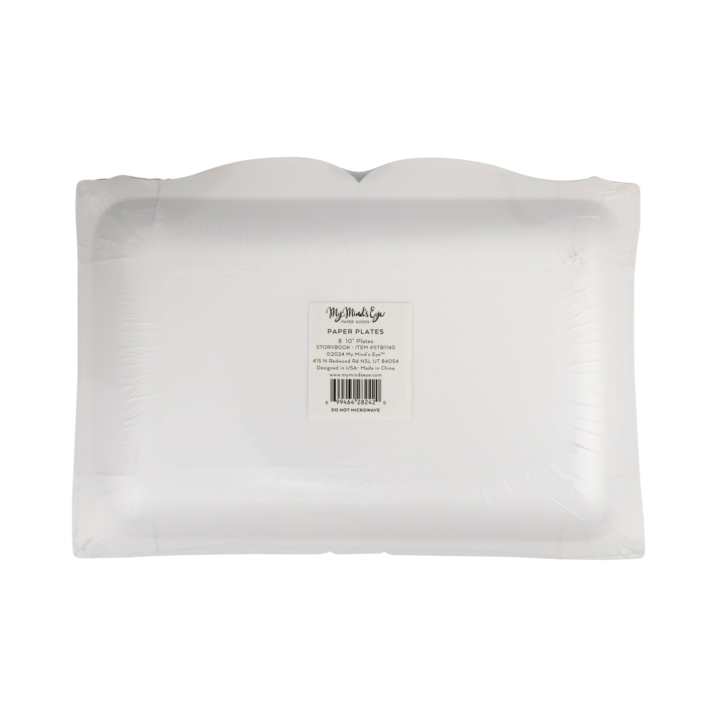 Storybook Shaped Plate for holidays, featuring playful design with gold foil accents. Includes 8 paper plates (10" x 7.5") perfect for festive feasts. From OccasionsbyShakira.com, this whimsical plate adds nostalgic charm to your holiday table, inspiring memory-making moments. Pack of 3 sets for wholesale.