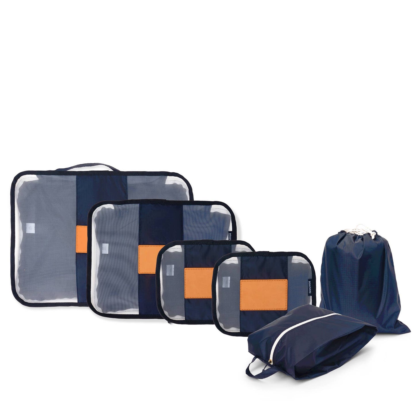 “The Patrick” 🧳 Personalized Blush Packing Cubes (6-Piece Set) by Boulevard
