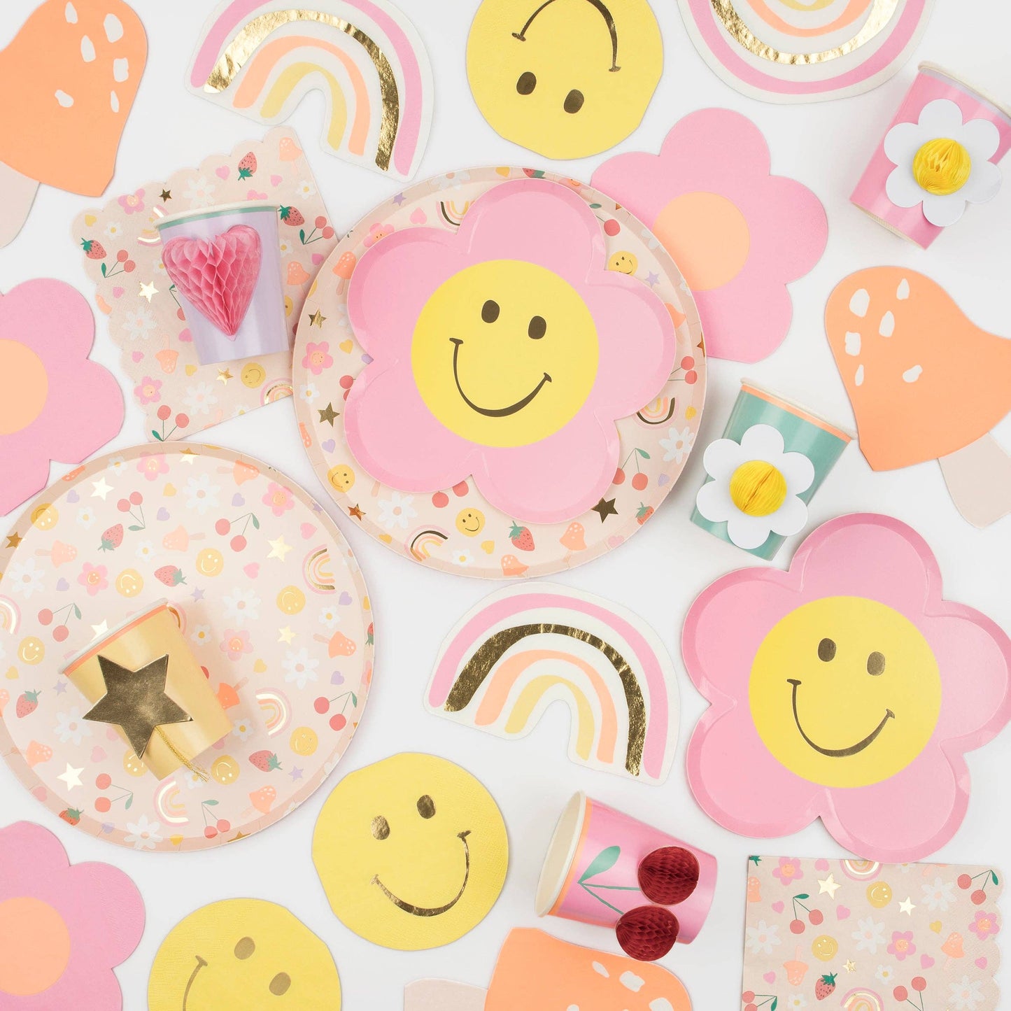 "Smiley Sips" 🥂 Happy Icons Large Party Napkins by Meri Meri
