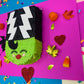 Bride of Frankenstein Decoration, Perfect for Halloween Indoor Decor or Party Favors, Measures 5 inches Tall, 3 inches Long, and 1.5 Inches Wide, Pair with Frankenstein Mini Piñata.