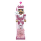 14-inch pink and white nutcracker with snowflake staff