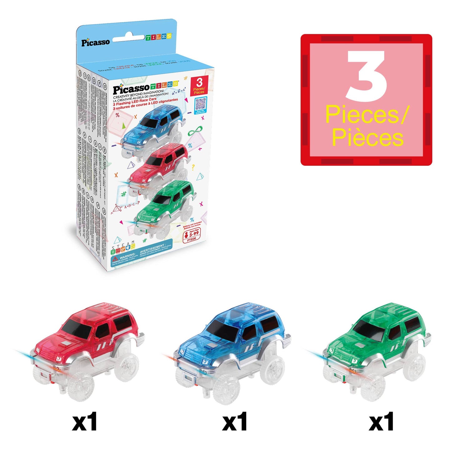 LED magnetic track cars for kids’ racing fun