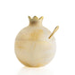 Resin Pomegranate Honey Dish: Gold