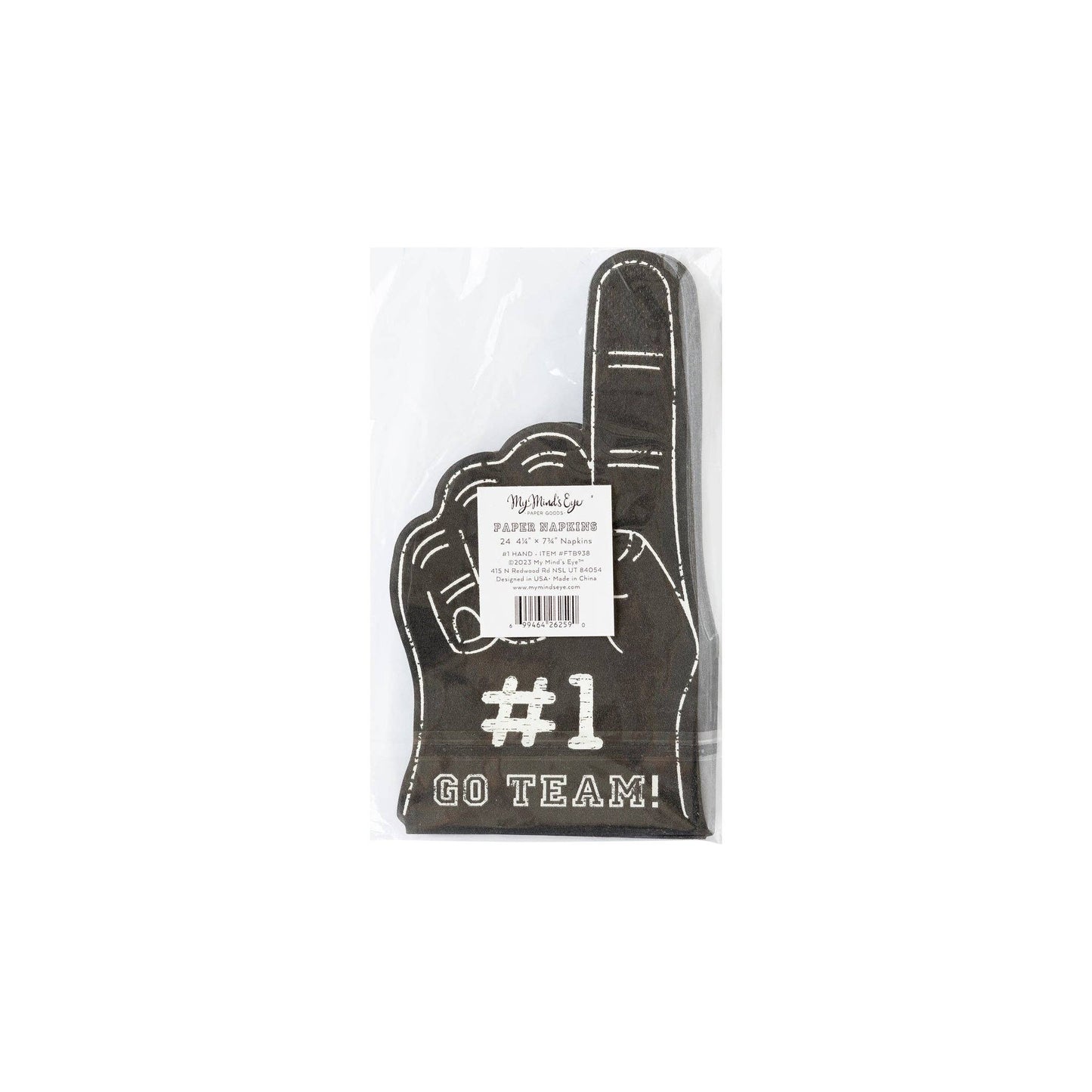 “We’re #1 Wipeouts” 🏈 Foam Finger Football Napkins