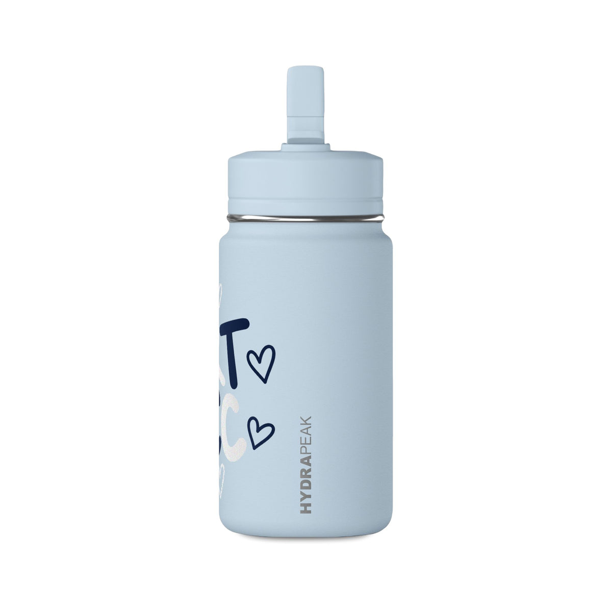 “Sip Sip Hooray” 🖍️ PERSONALIZED Marker Script & Doodle Hearts WRT ECC Kids Water Bottle by CGO