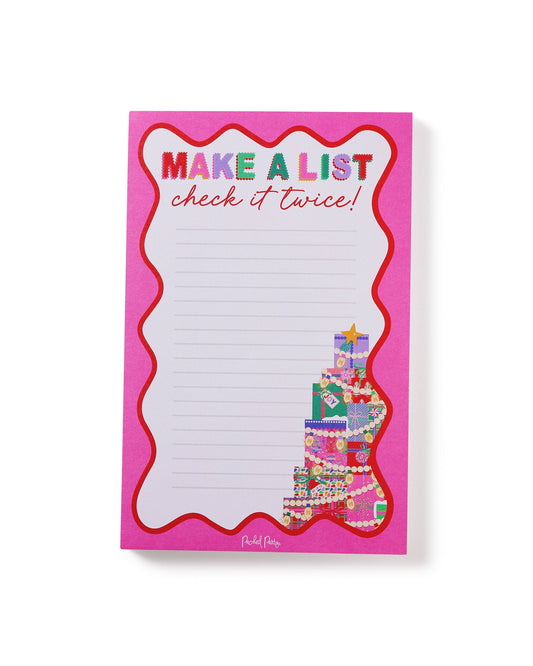 “Check It Twice” 📝 Holiday Wish List Notepad by Packed Party