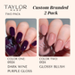Custom Nail Polish: 2 Pack Long-wearing + Vegan + Non-toxic: 0224 Glossy Fuschia / 1424 Royal Blue Gloss with Hint of Shimmer