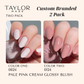 Custom Nail Polish: 2 Pack Long-wearing + Vegan + Non-toxic: 0224 Glossy Fuschia / 1424 Royal Blue Gloss with Hint of Shimmer