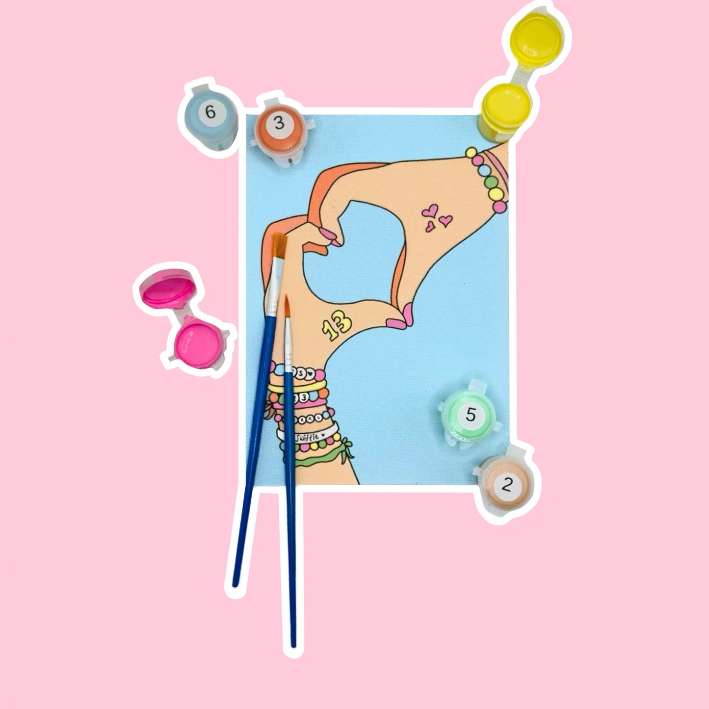Mini Taylor Swift paint by number kit for kids
