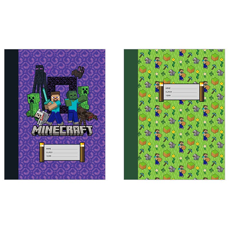 “Block Notes” 📒 Minecraft Composition Notebook Set