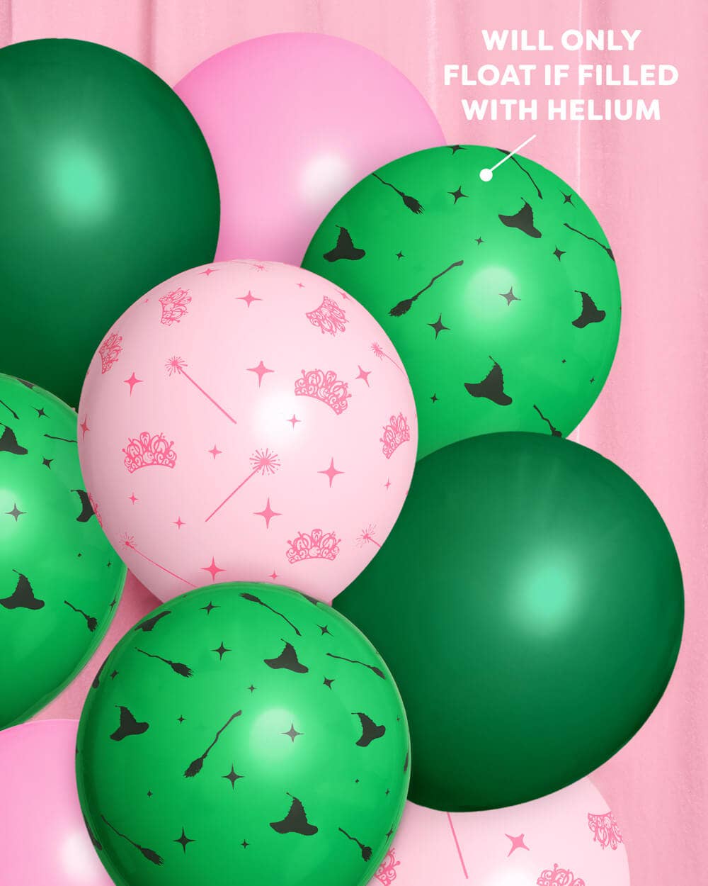 “Pop-ular” 💚💕 Wicked Inspired Balloon Pack (24 latex balloons) by xo, fetti