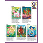 Kids placing stickers in unicorn scene book