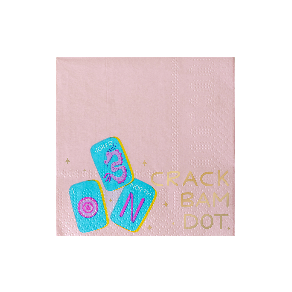 “Crack, Bam, Cheers!” 🍸🀄 Cocktail Napkins by Jollity & Co