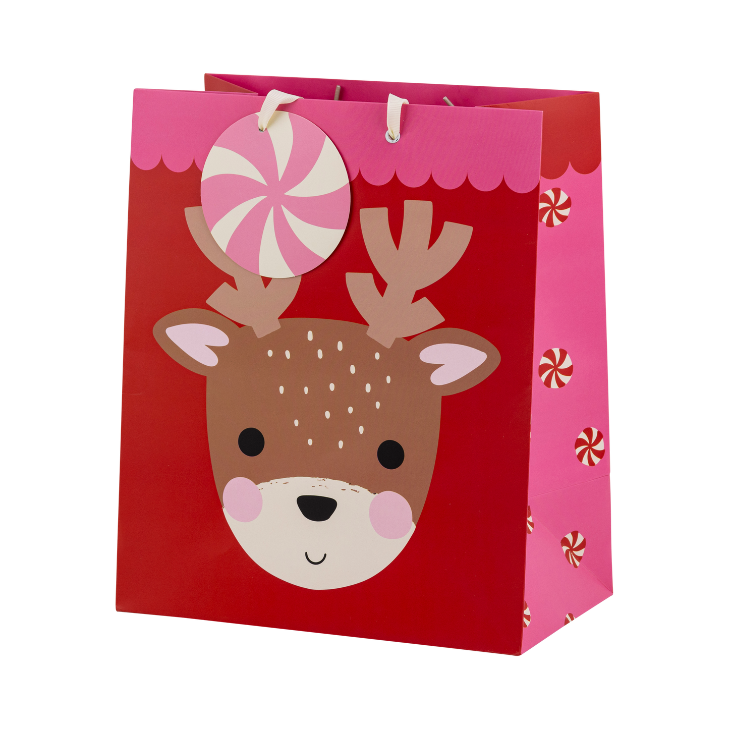 Spread holiday cheer with our festive reindeer gift bag set, including 3 medium-sized bags!